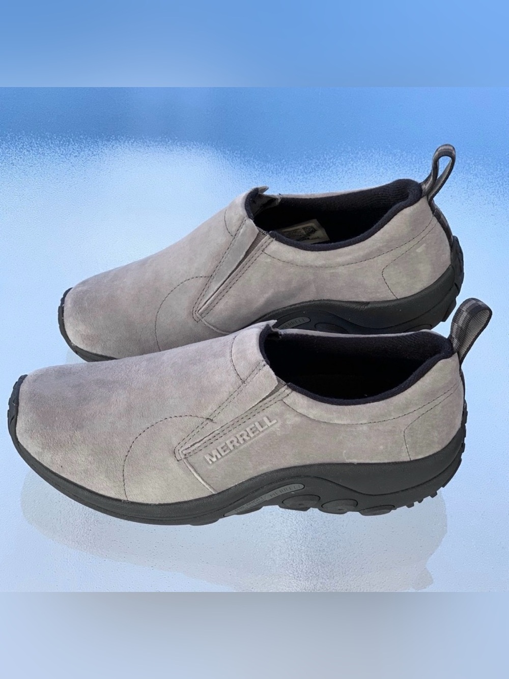 MERRELL Castle Rock Gray Suede Jungle Moc Slip-On Shoes ~ Men’s 11